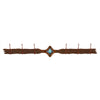 Turquoise Stone 6 Hook Coat Rack