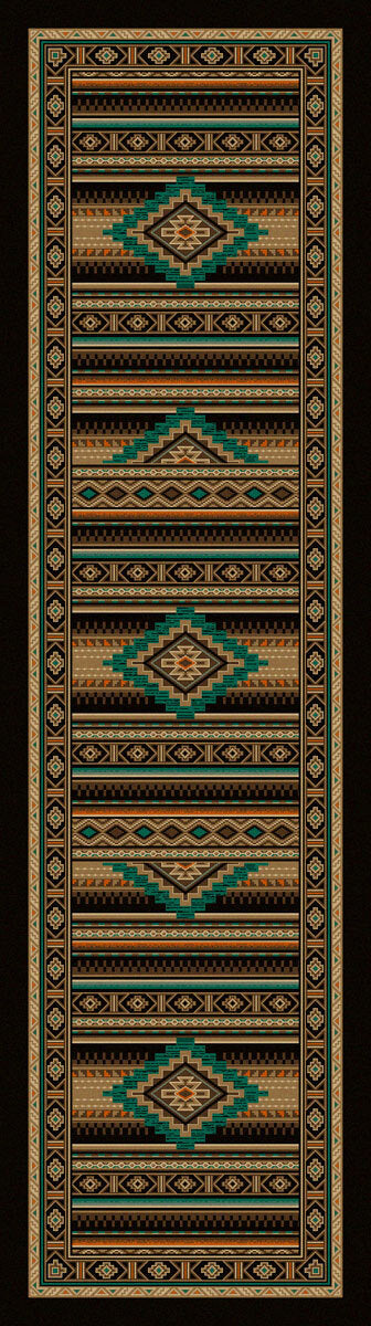 Turquoise Mountain Rug - 2 x 8