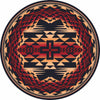 Rustic Cross Burnt Red Rug - 8 Ft. Round