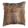 Brown Rabbit Fur Pillow - 20 x 20