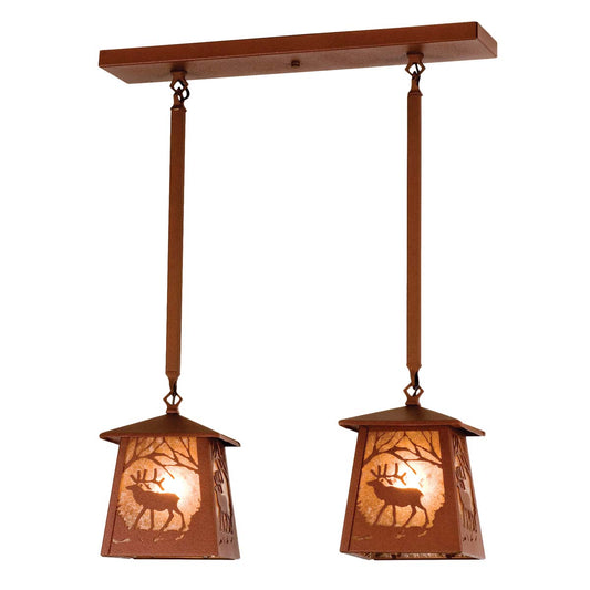 Sunrise Elk 2-Light Island Pendant