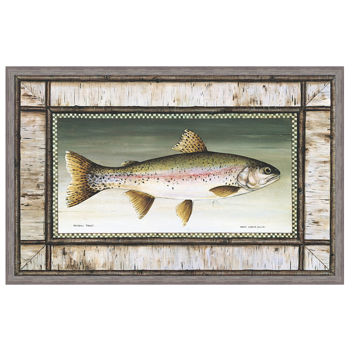 Vintage Birch Trout I Wall Art