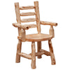 Cedar Log Ladderback Arm Chair