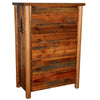 Barnwood Round Leg 5 Drawer Chest