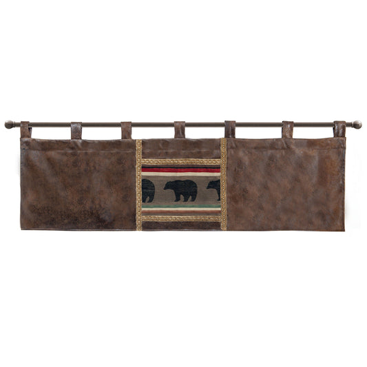 Yukon River Bear & Moose Suede Valance