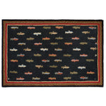 River Fish Hooked Wool Rug - 6 x 9
