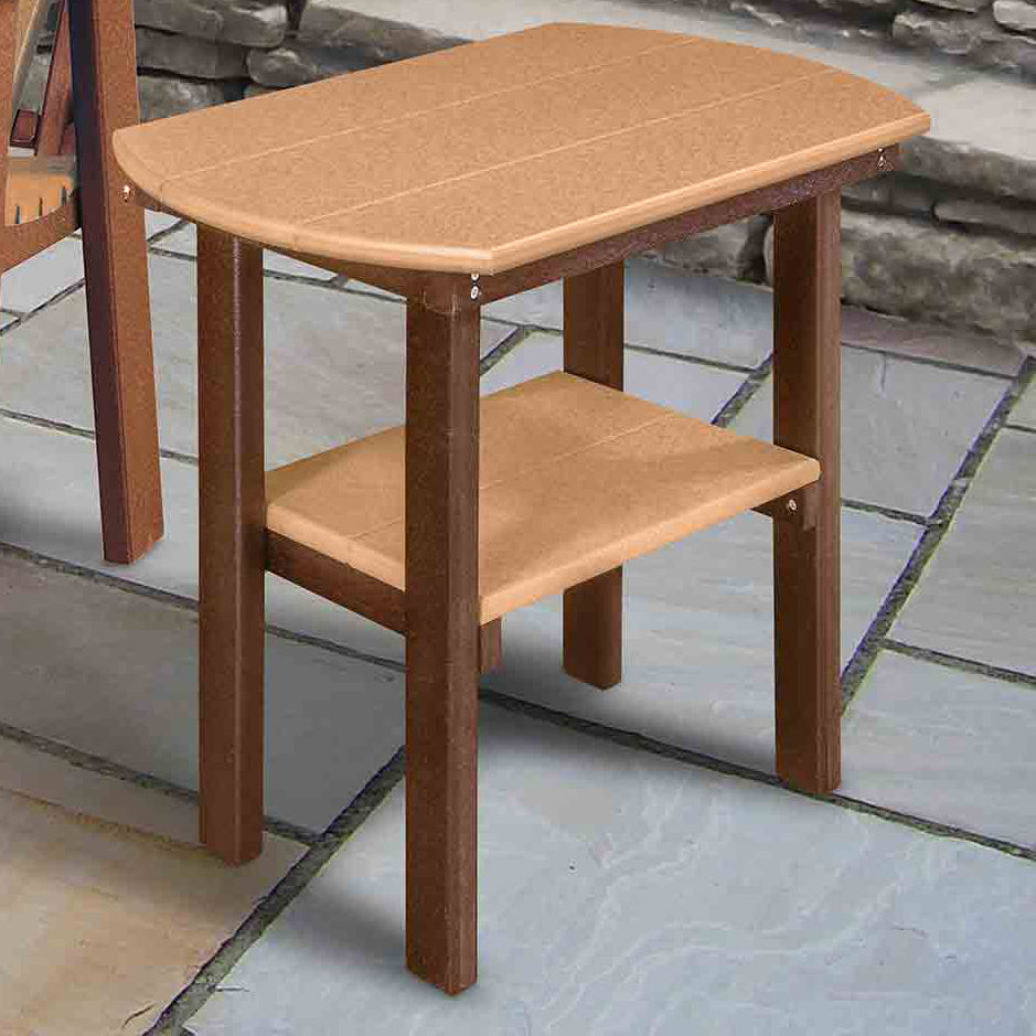 Kingston Oval End Table - Cedar & Tudor Brown