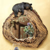 Bear on Tree Trunk Mirror