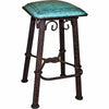Coronado iron Counter Stool - Turquoise & Nail Heads