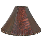 Vaquero Tooled Leather Lamp Shade - 18 Inch