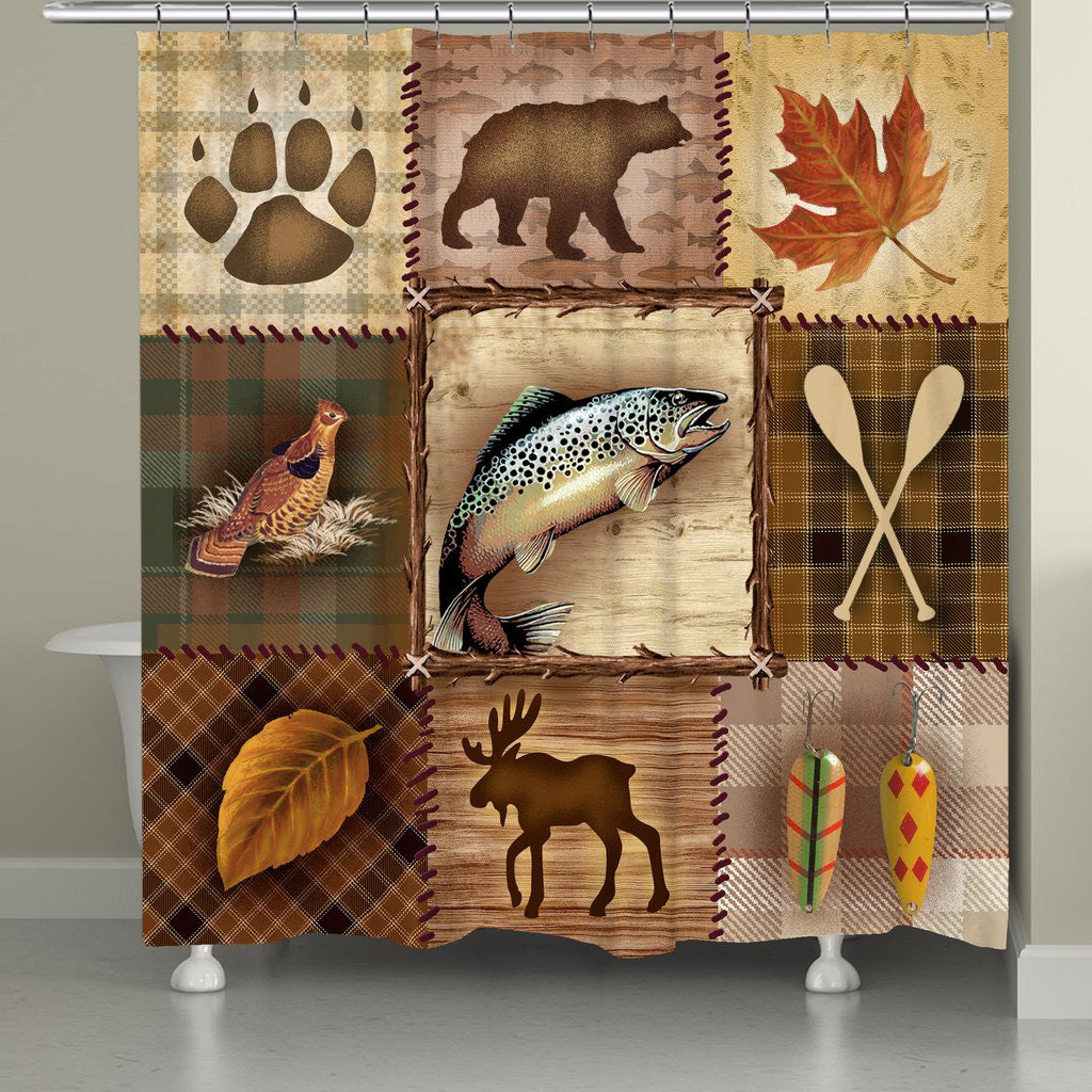 Lodge Icons Shower Curtain - OUT OF STOCK UNTIL 06/19/2026