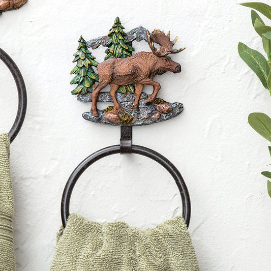 Rocky Mountain Moose Towel Ring