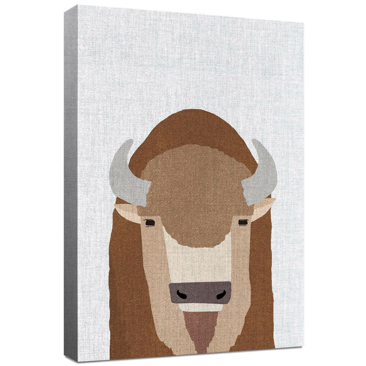 Minimalist Buffalo Canvas Art