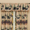 Cozy Cabin Bears Lined Valance