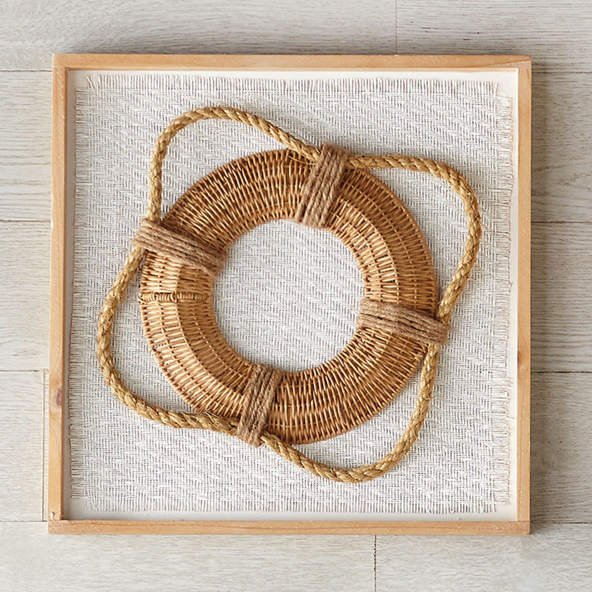 Rattan Float Framed Wall Art - CLEARANCE
