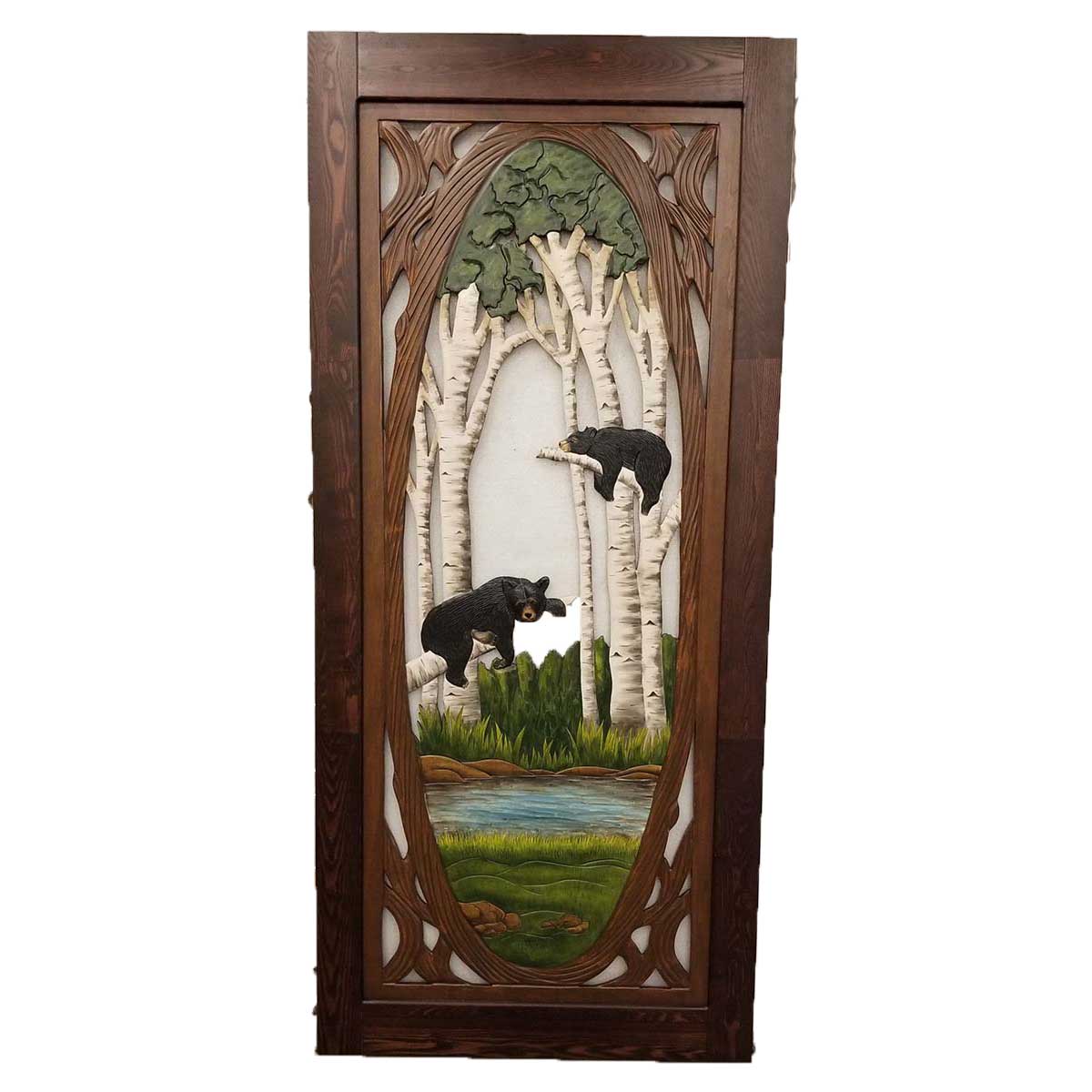 Woodland Spring Screen Door - Birch Bears