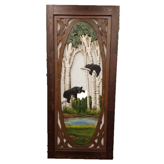 Woodland Spring Screen Door - Birch Bears