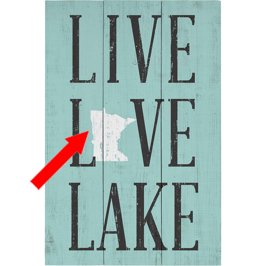 Live Love Lake II Personalized Wall Art
