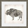 Woodwork Bison Wall Art