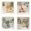 Winter Wildlife Canape Plates - Set of 4