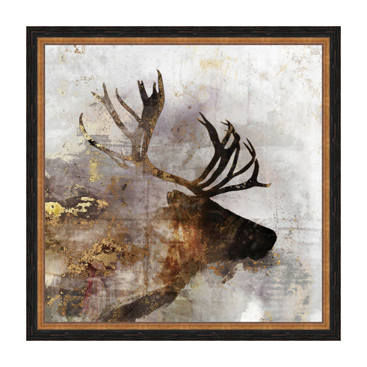 Watercolor Reindeer Framed Canvas
