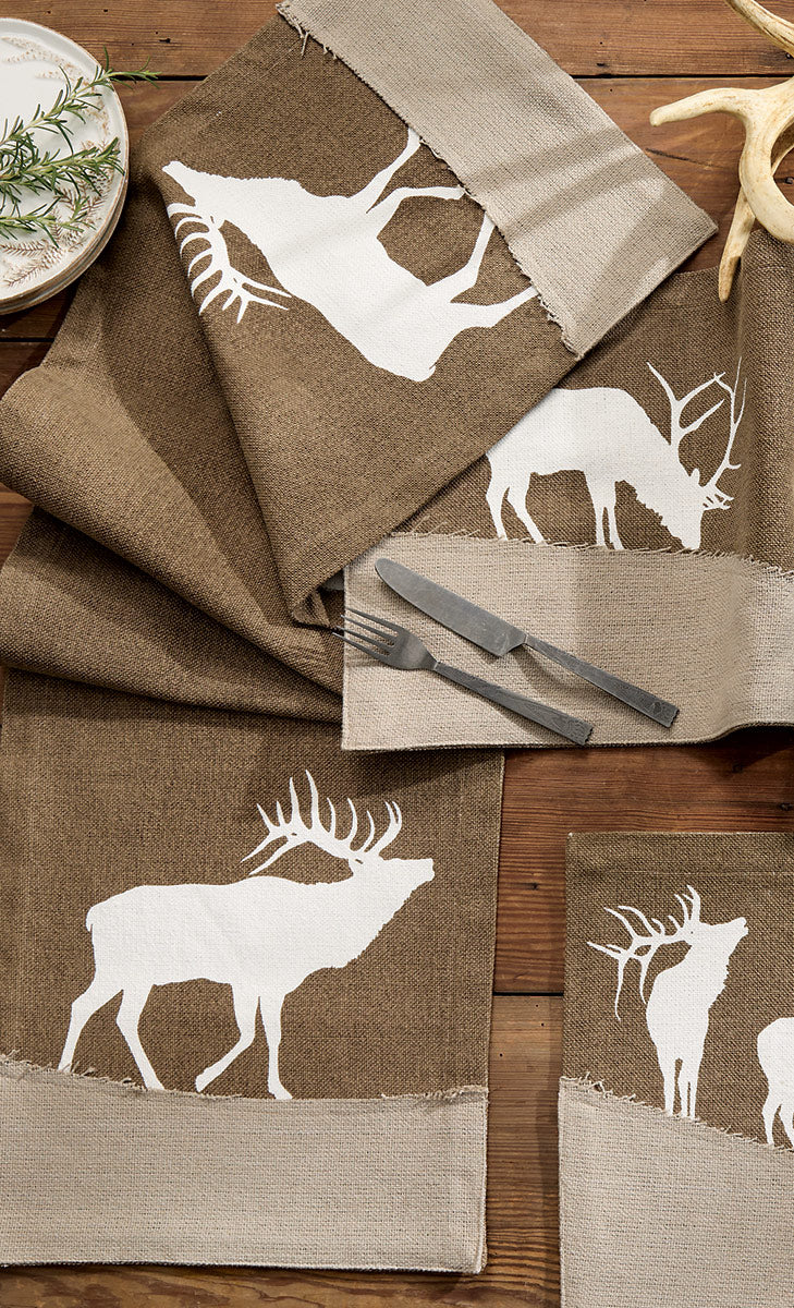 Roaming Elk Table Runner - 54 Inch