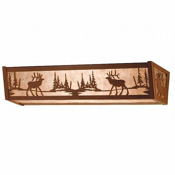 Elk at Sunset Vanity Light