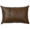 Caribou Leather and Deerskin Laced Pillow - Fabric Back