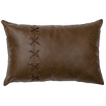 Caribou Leather and Deerskin Laced Pillow - Fabric Back