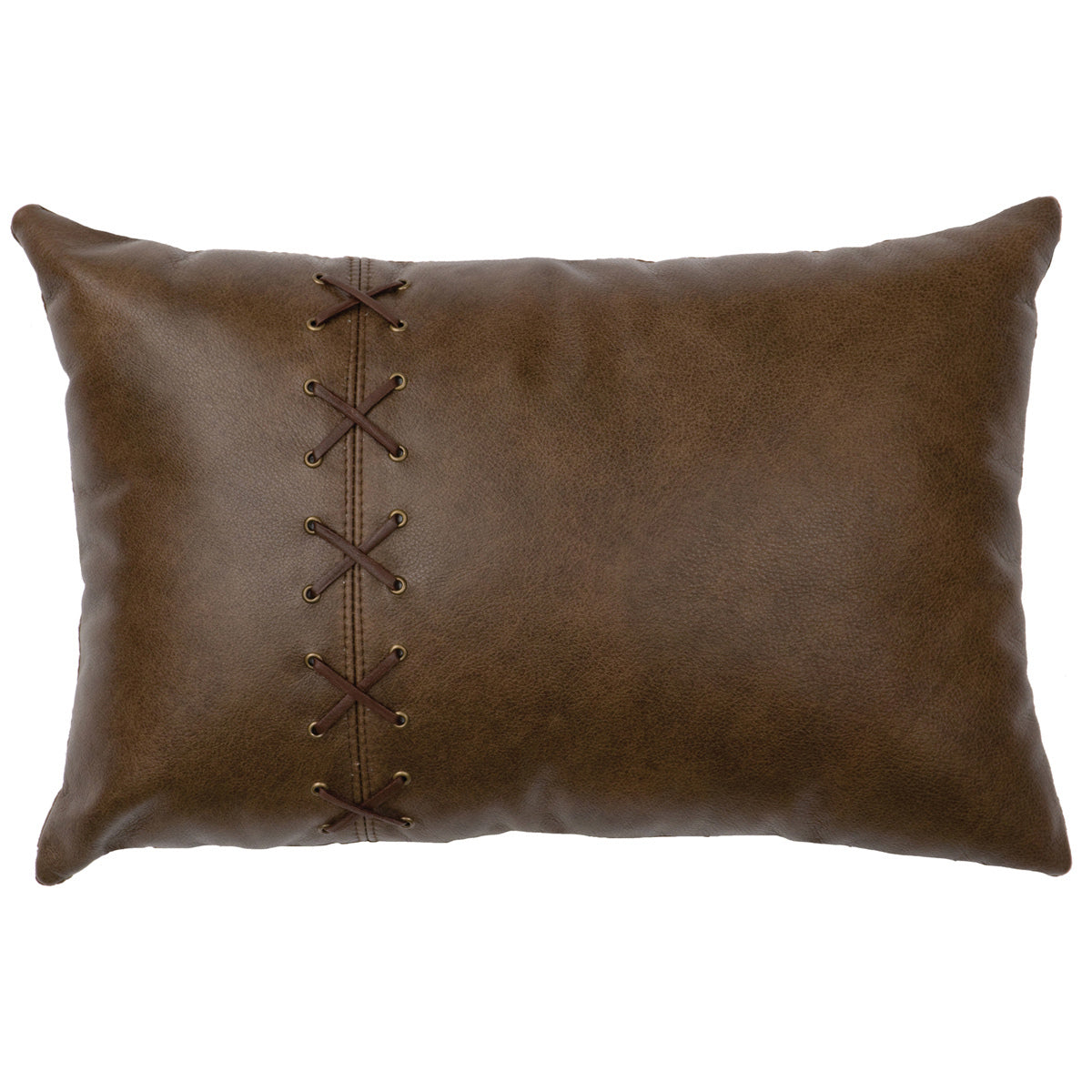 Caribou Leather and Deerskin Laced Pillow - Fabric Back