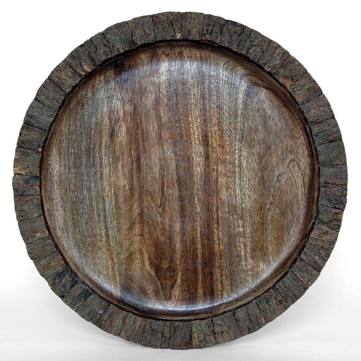 Mango Bark Round Tray