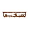 Bronc 34 Inch Pine Hook Shelf