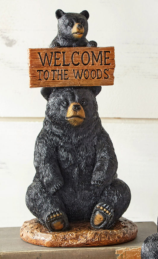 Welcome Bears Totem Sculpture