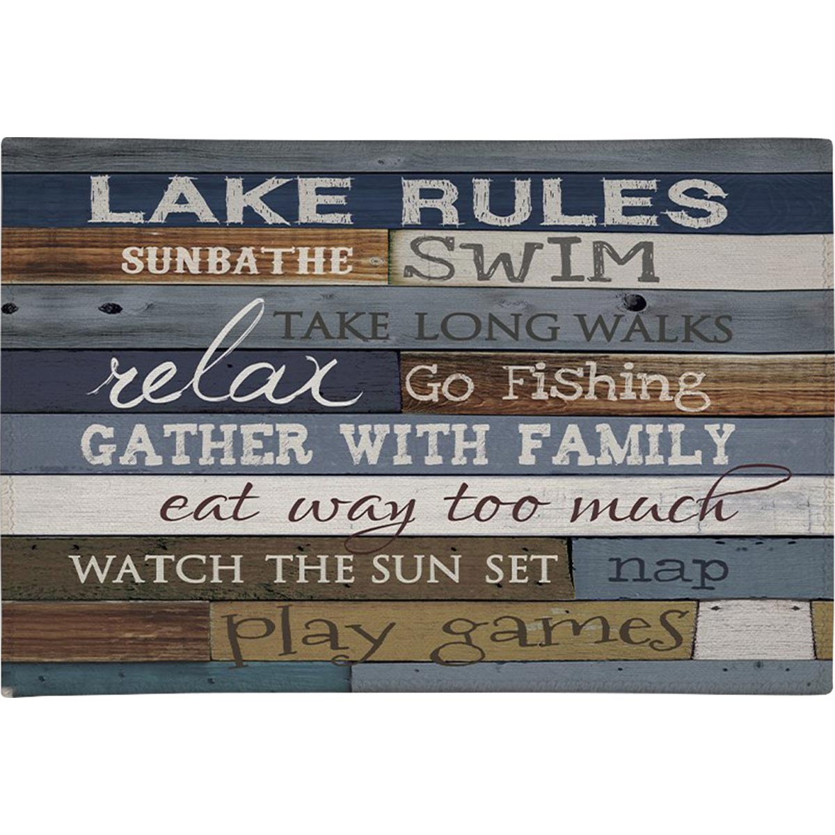 Lake Lessons Chenille Rug - 4 x 6