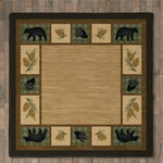 Black Bear Cottage Rug - 8 Ft. Square