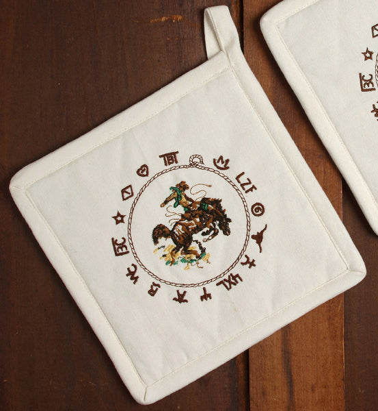 Bronco Buster Potholders - Set of 2 - OUT OF STOCK UNTIL 06/10/2026