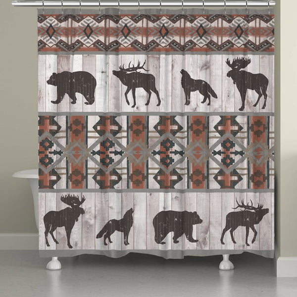 Tribal Wildlife Shower Curtain - OUT OF STOCK UNTIL 09/09/2026