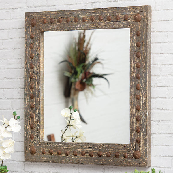 Mountain Pass Wood Wall Mirror - 30 x 36