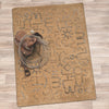 Leather Style Cattle Brands Rug - 2 x 8