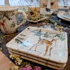 December Woodland Canape Plates-Set of 4