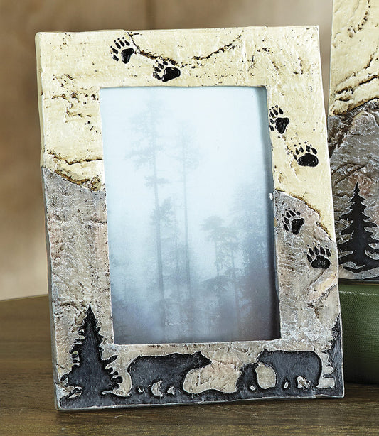 Bear Tracks Stone Photo Frame - SALE