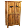Barnwood Round Leg 4 Door Armoire