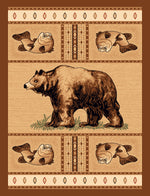 Bear & Jumping Fish Rug - 4 x 5