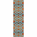 Sacred Trail Red Burst Rug - 2 x 8