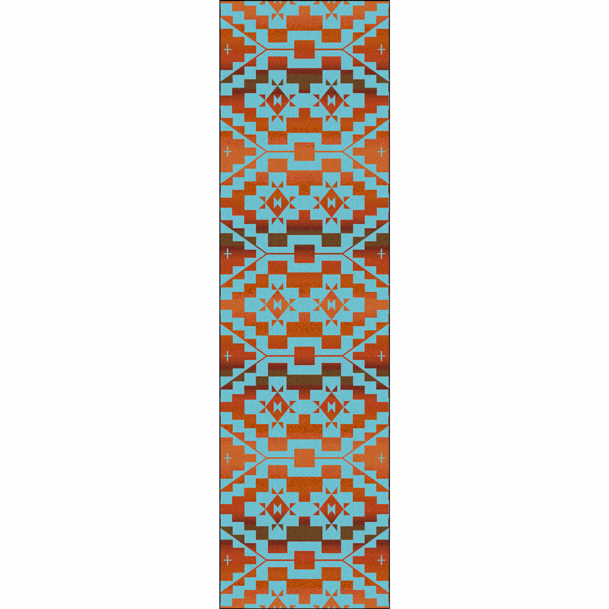 Sacred Trail Red Burst Rug - 2 x 8
