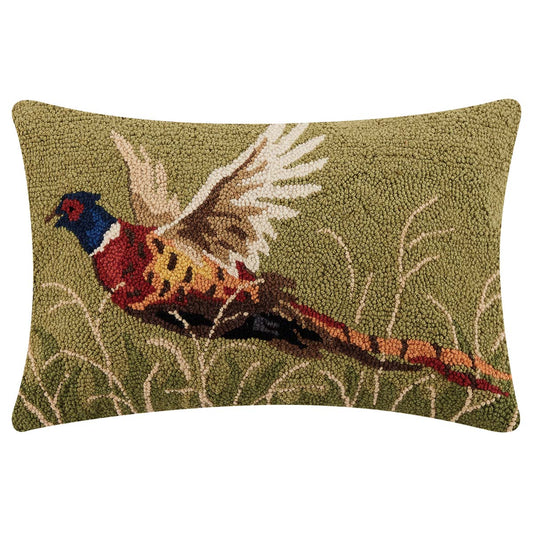 Wilderness Pheasant Hooked Pillow - OUT OF STOCK UNTIL 08/27/2026