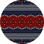 Big Chief Blue Rug - 8 Foot Round