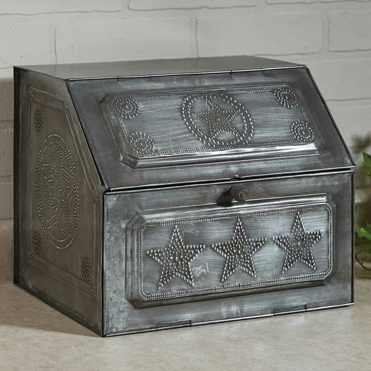 Galvanized Tin Star Bread Box