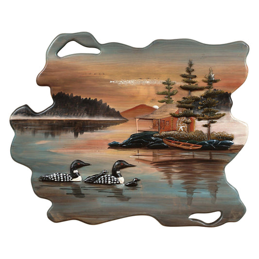 Lake Cabin Wood Carving Wall Art - OUT OF STOCK UNTIL 08/19/2026