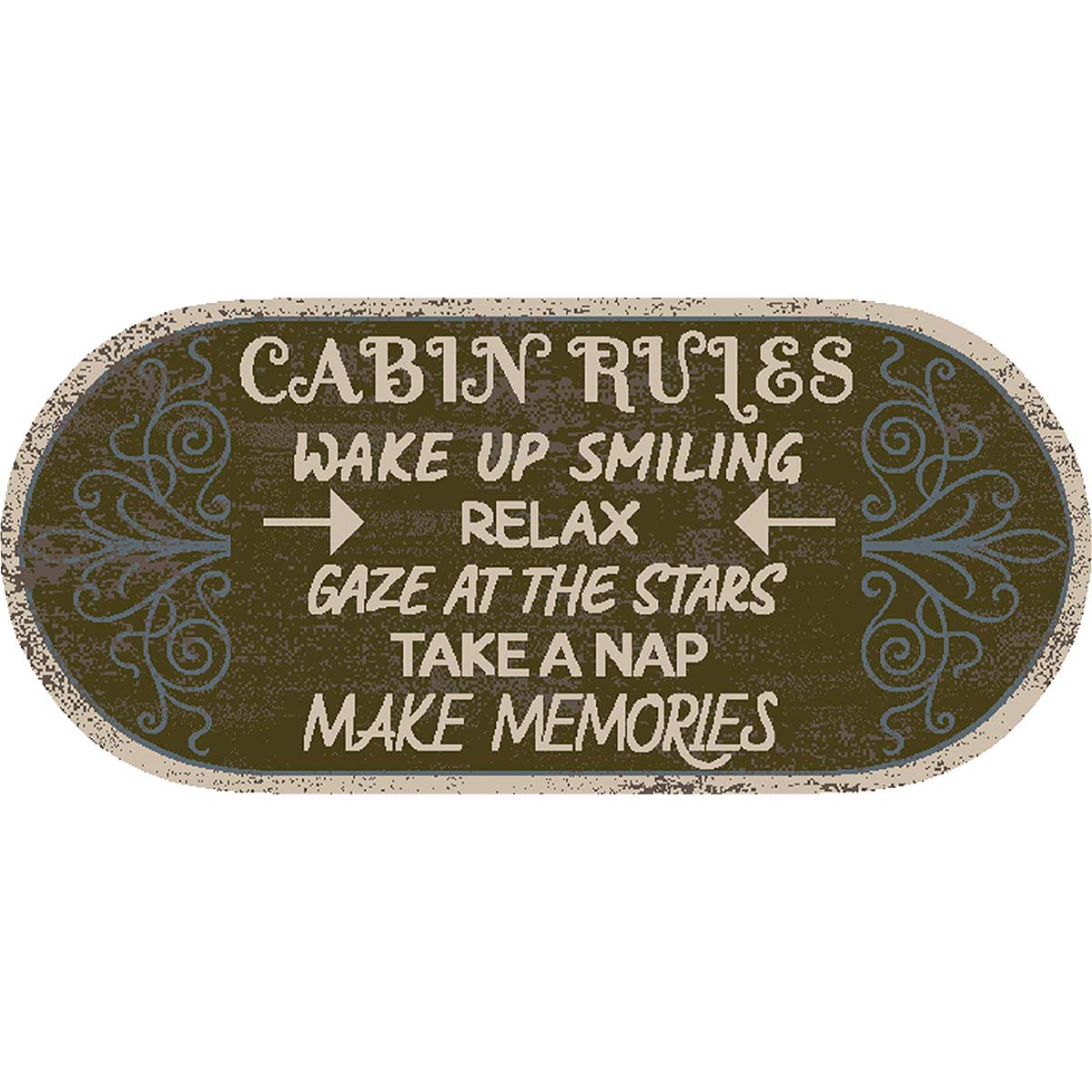 Cabin Relax Oval Rug